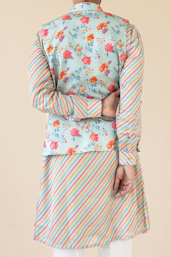 Carnival Bloom Light Blue Kurta