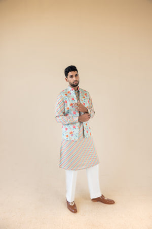 Carnival Bloom Light Blue Kurta