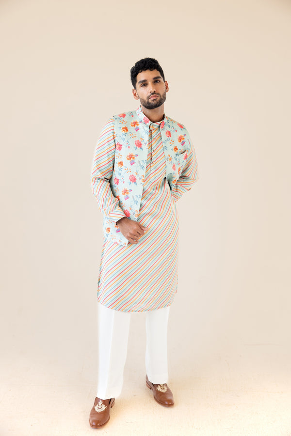 Carnival Bloom Light Blue Kurta