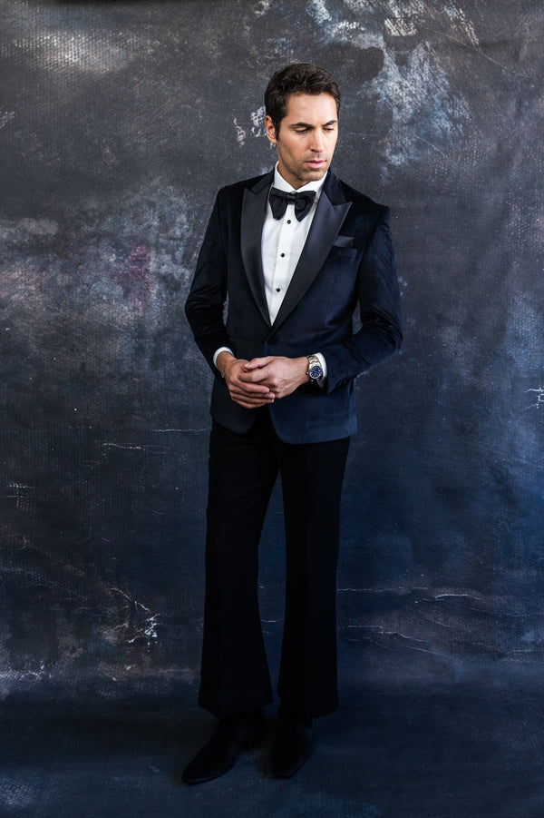Black Velvet Tuxedo Set