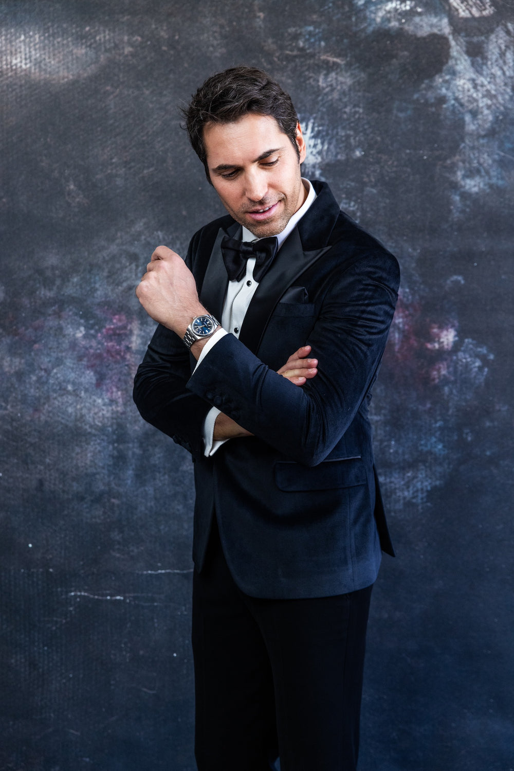 Black Velvet Tuxedo Set