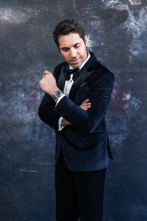 Black Velvet Tuxedo Set