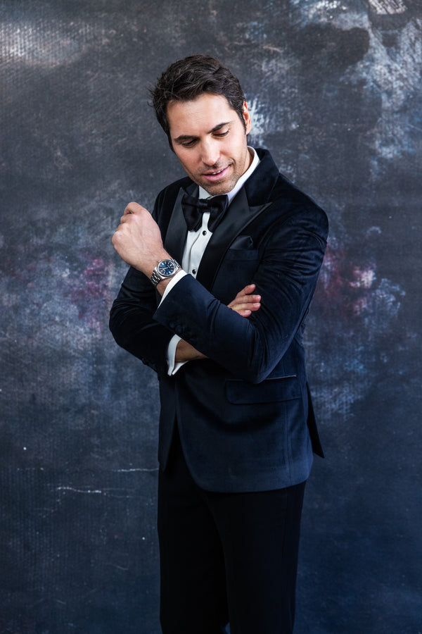 Black Velvet Tuxedo Set