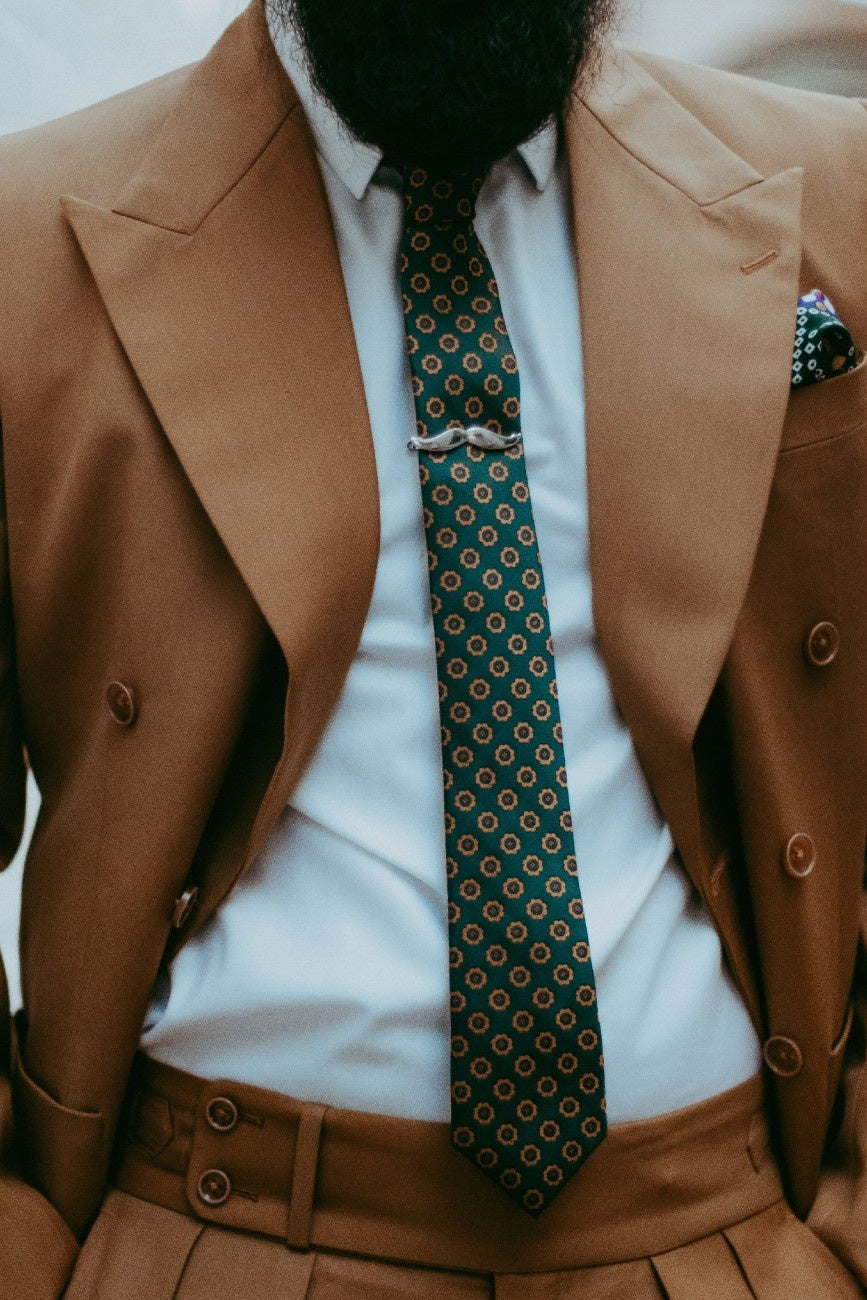 Dark Yellow Double Breasted Suit