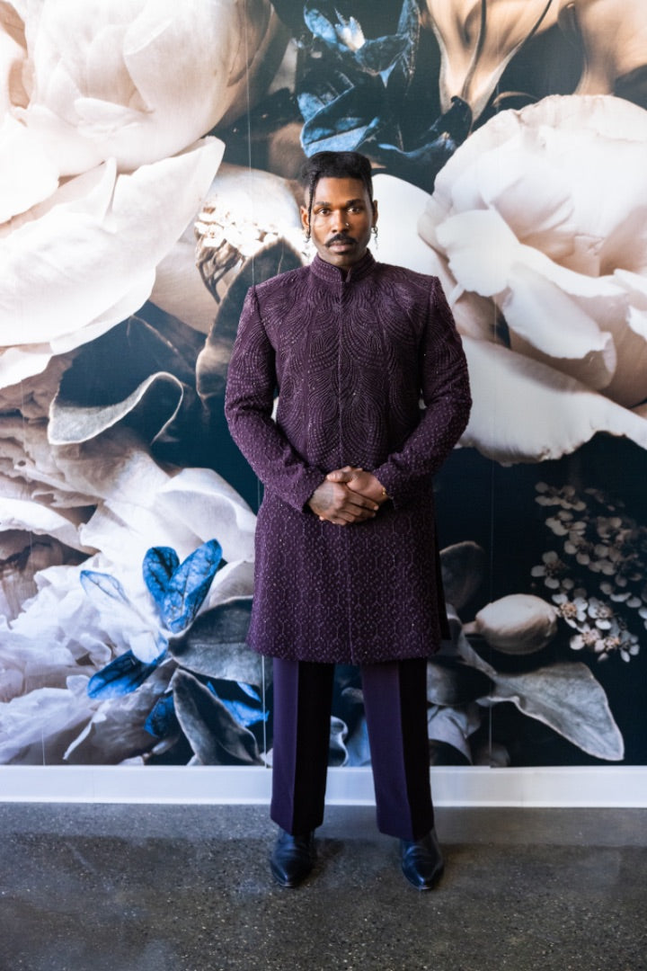Plum Majesty Sherwani