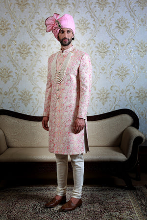 Pink Sonmarg Sherwani