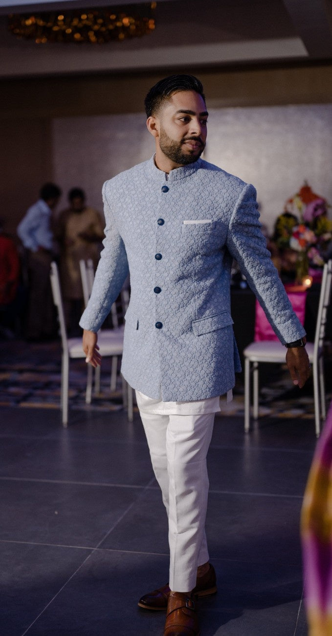 Lavender Garden Indo-Western Jacket Set