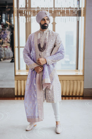 Lavender Dream Majesty Embroidered Sherwani
