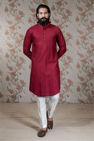 Red Kurta Set for Men