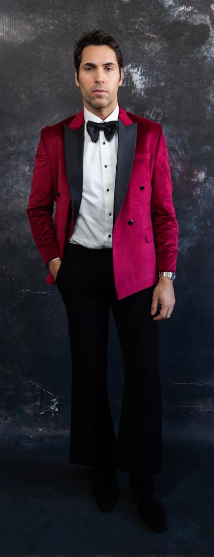 Deep Red Velvet Tuxedo