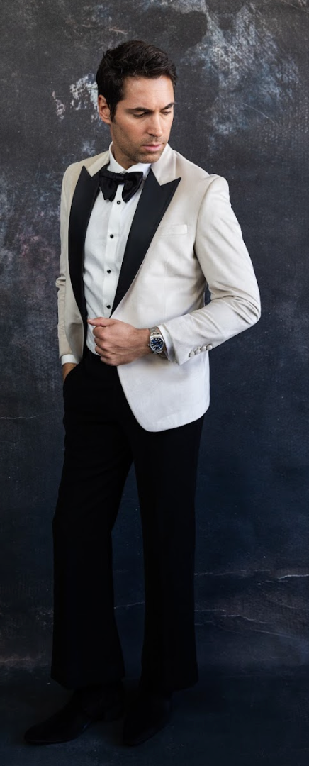 Offwhite Velvet Tuxedo