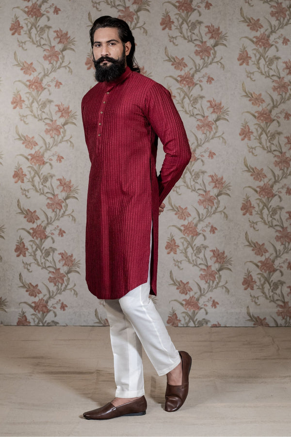 Red Kurta Set