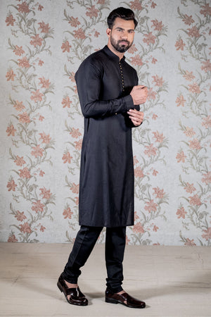 Classic Black Kurta
