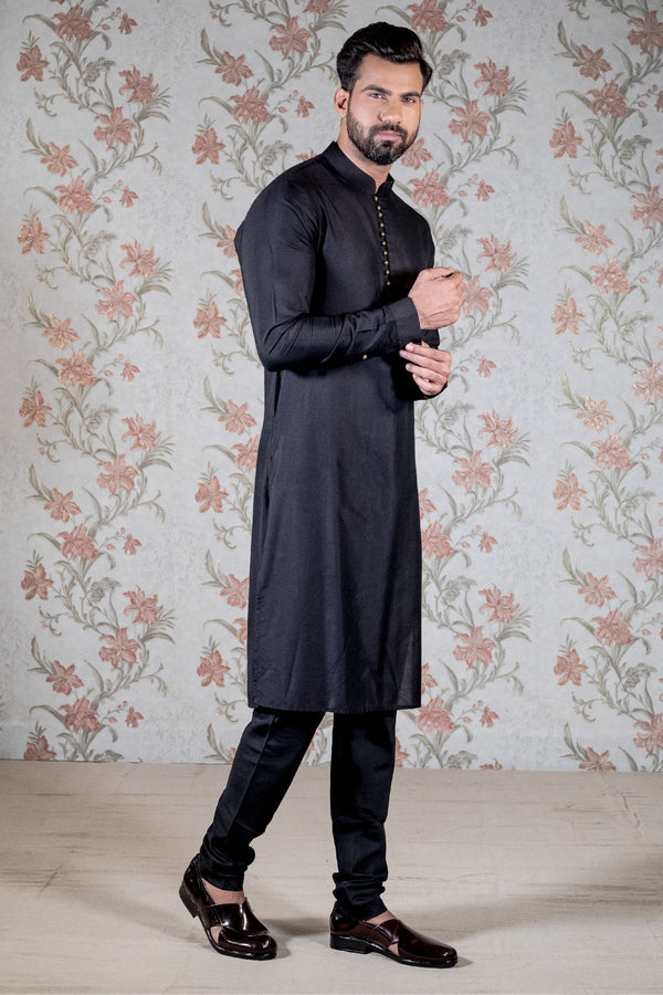 Classic Black Kurta