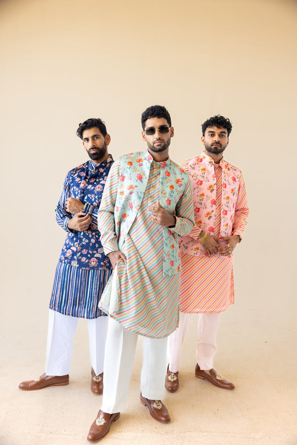 Carnival Bloom Dark Blue Kurta