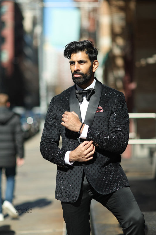 Black Mirror Embroidered Tuxedo