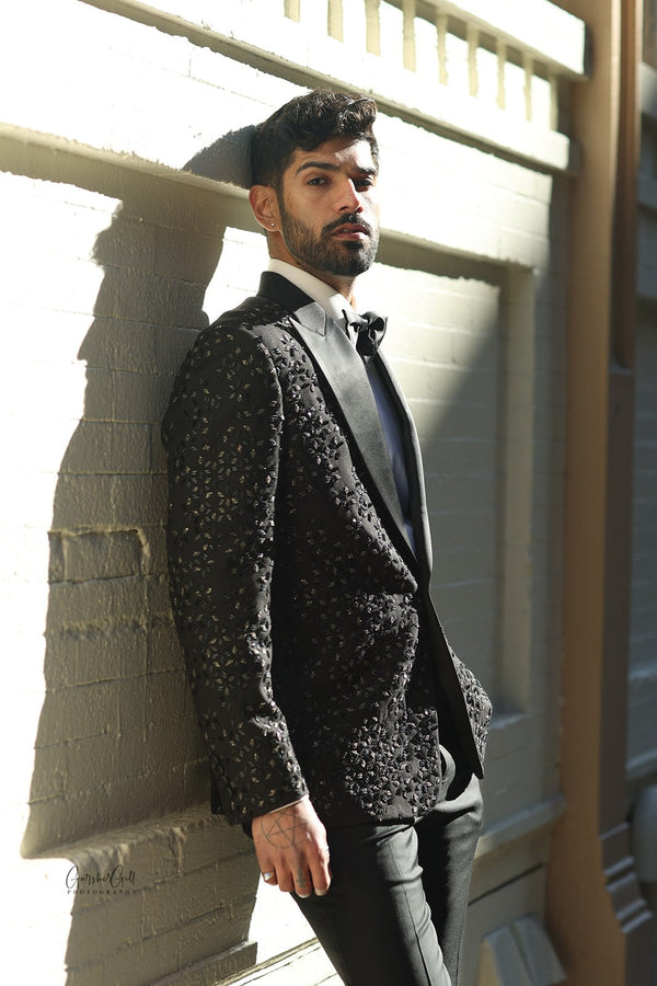 Black Diamonds Studded Tuxedo