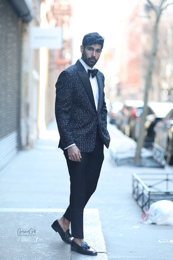 Black Diamonds Studded Tuxedo