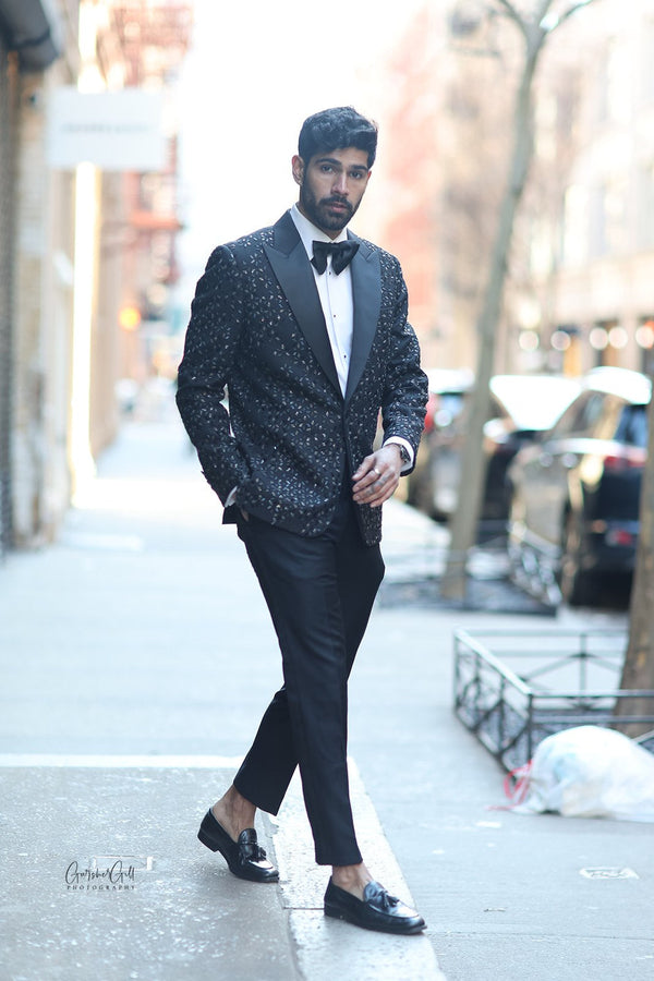 Black Diamonds Studded Tuxedo