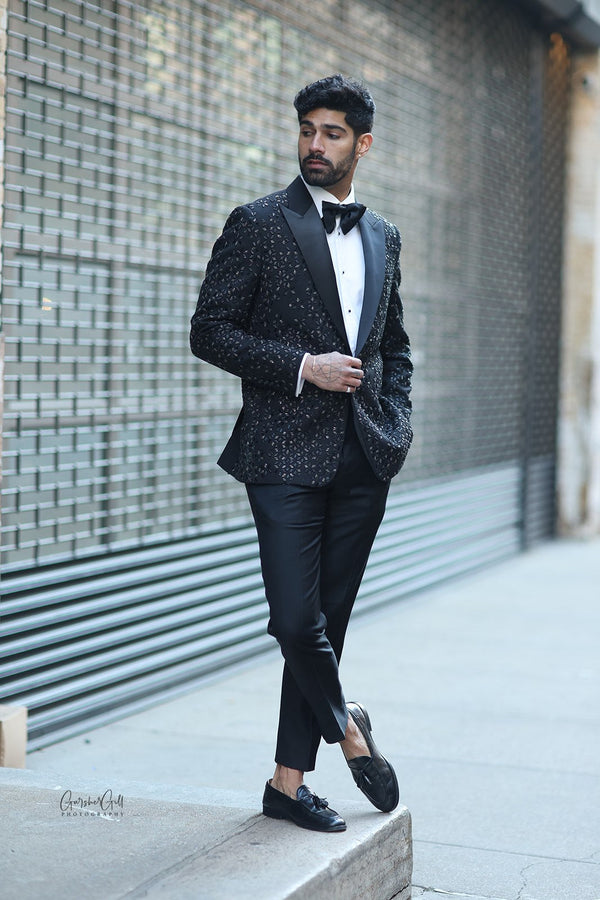 Black Diamonds Studded Tuxedo