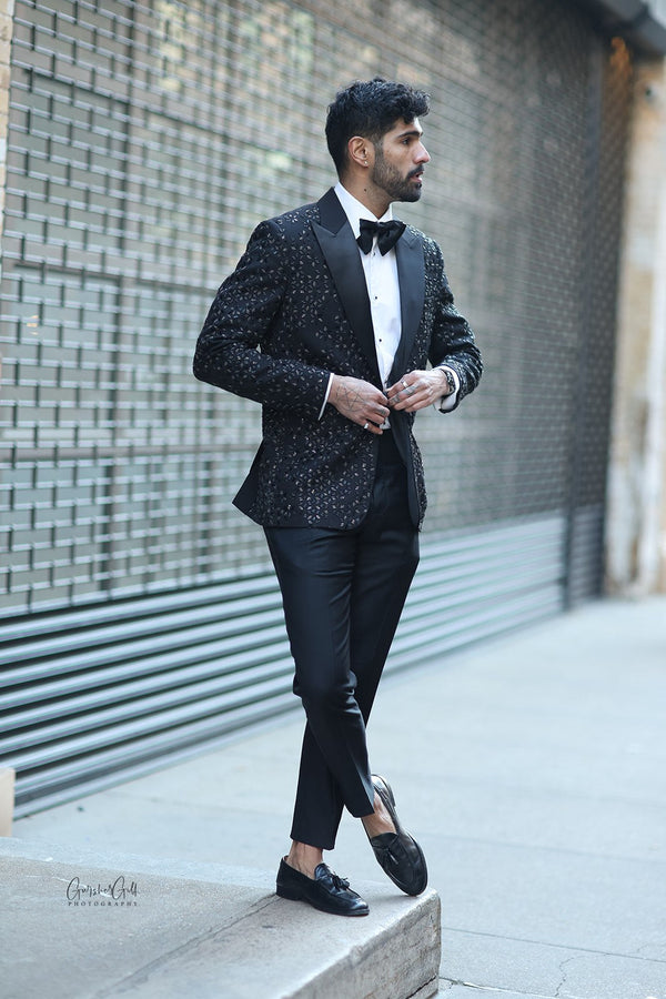 Black Diamonds Studded Tuxedo