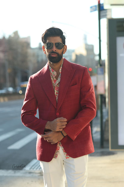 WineBerry Double Matka Silk Jacket Set
