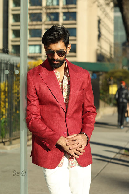 WineBerry Double Matka Silk Jacket Set