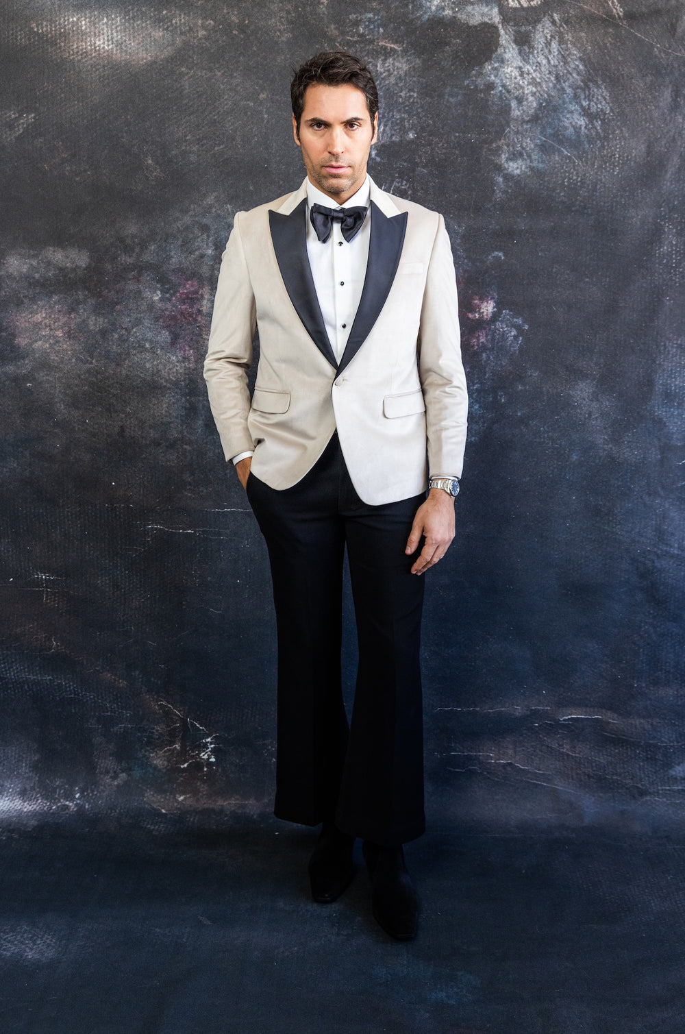 Offwhite Velvet Tuxedo