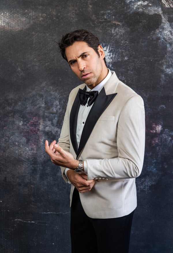 Offwhite Velvet Tuxedo