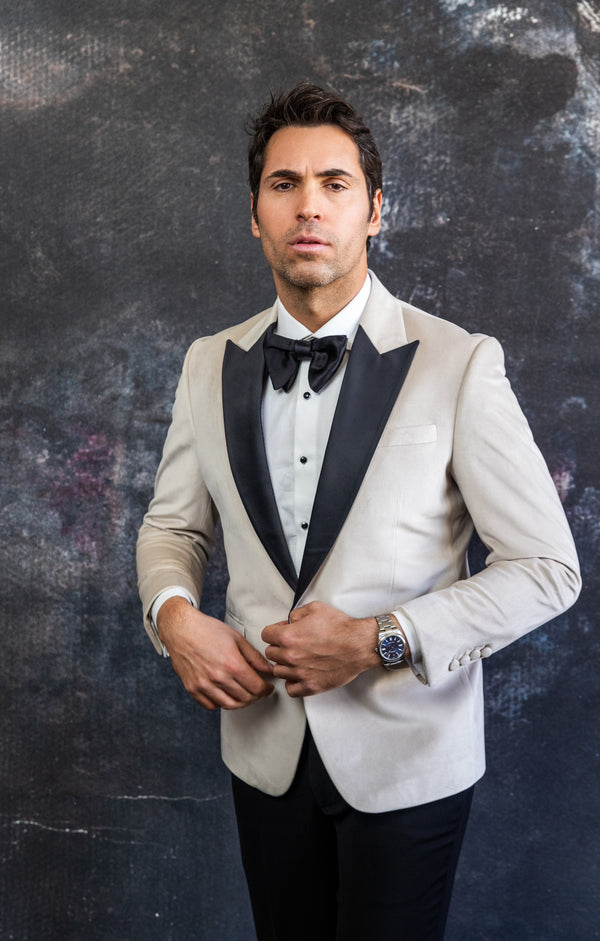 Offwhite Velvet Tuxedo