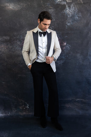 Offwhite Velvet Tuxedo
