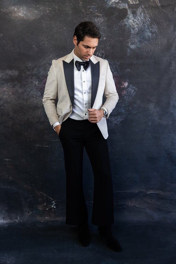 Offwhite Velvet Tuxedo