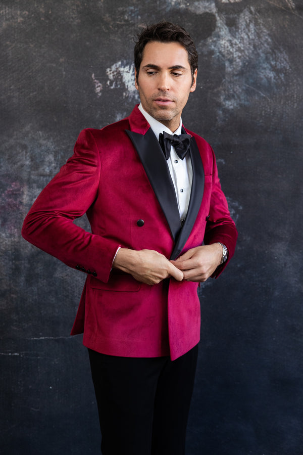Deep Red Velvet Tuxedo