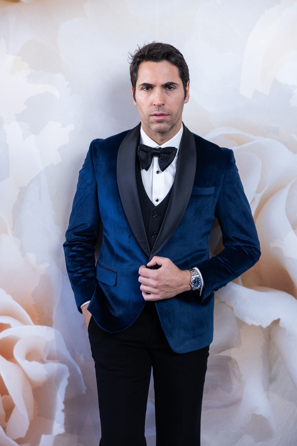 Navy Blue Velvet Tuxedo