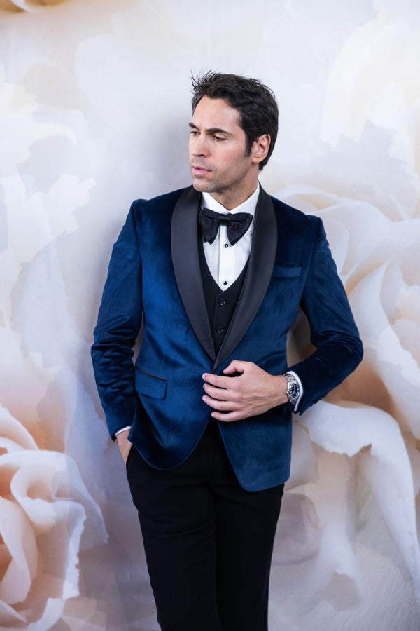 Navy Blue Velvet Tuxedo