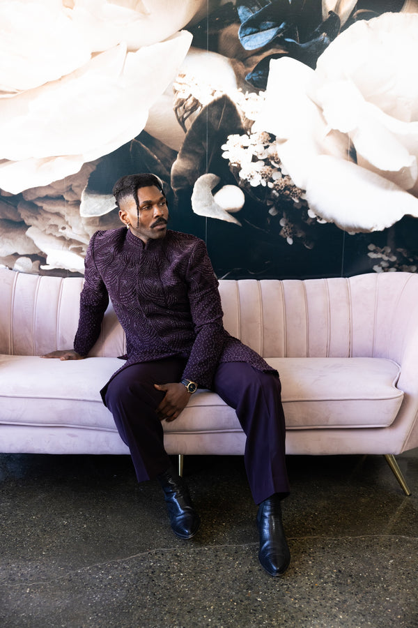 Plum Majesty Sherwani