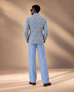 Azure Reef Indowestern Set back view