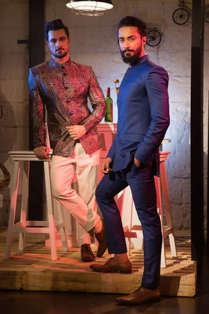 Navy Blue Jodhpuri Suit