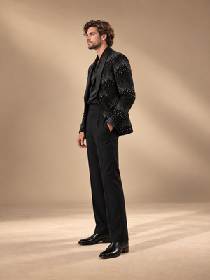 Black Graph Indowestern Set alternate view