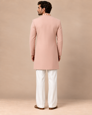 Peach Majesté Indowestern Set
