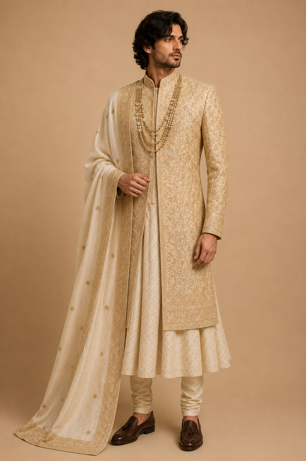 Golden Hour Sherwani view three