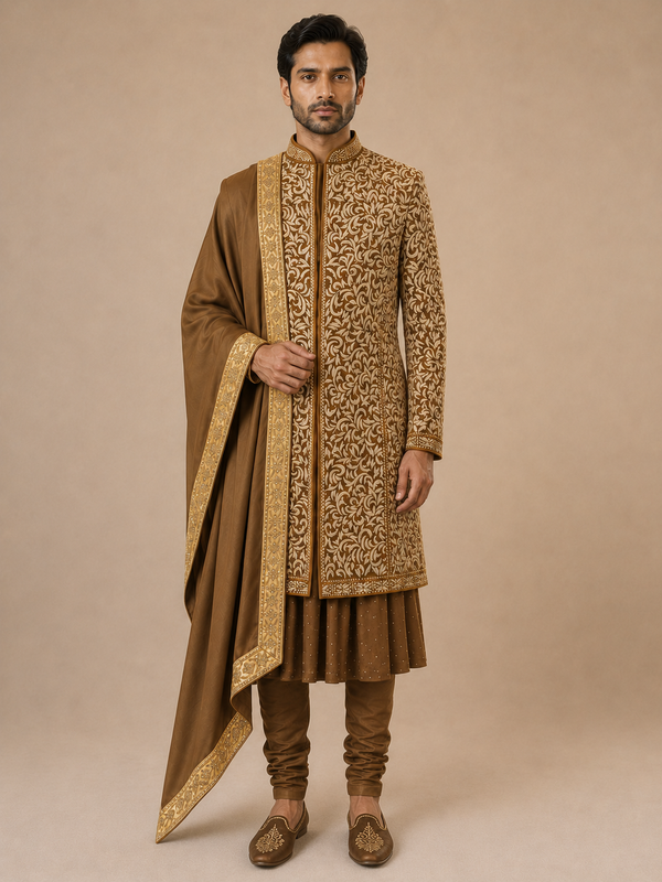 The Bronze Code sherwani front view