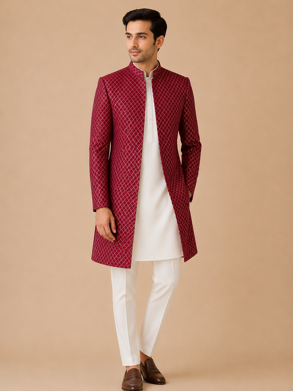 Checkered Sherwani