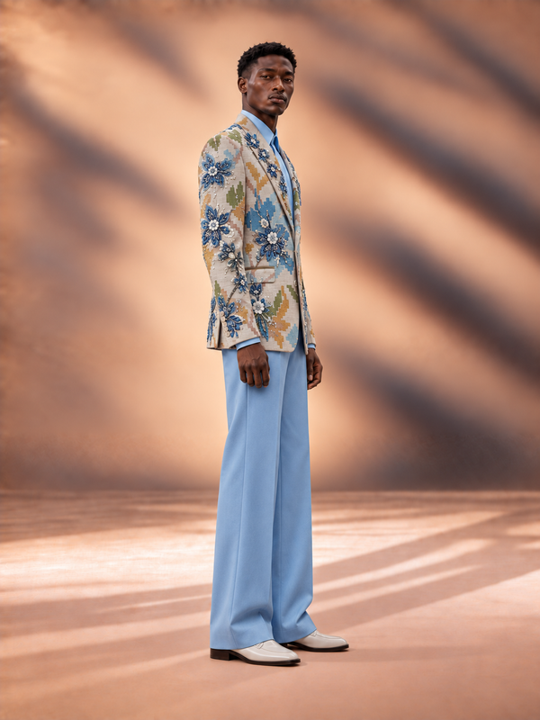 Blue My Mind Indowestern Set
