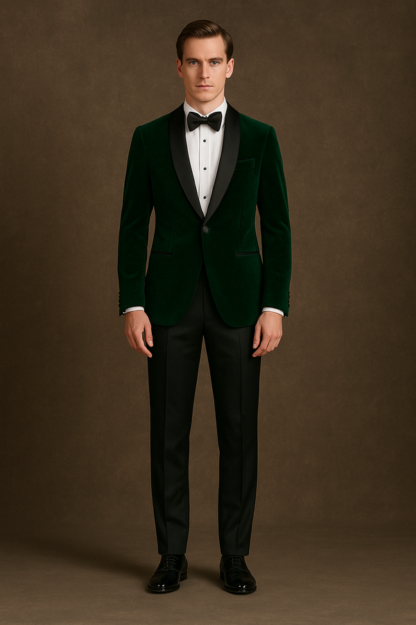 Green Velvet Tuxedo