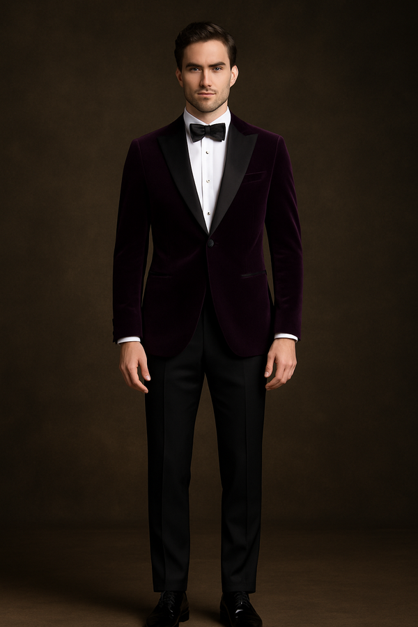 Eggplant Velvet Tuxedo