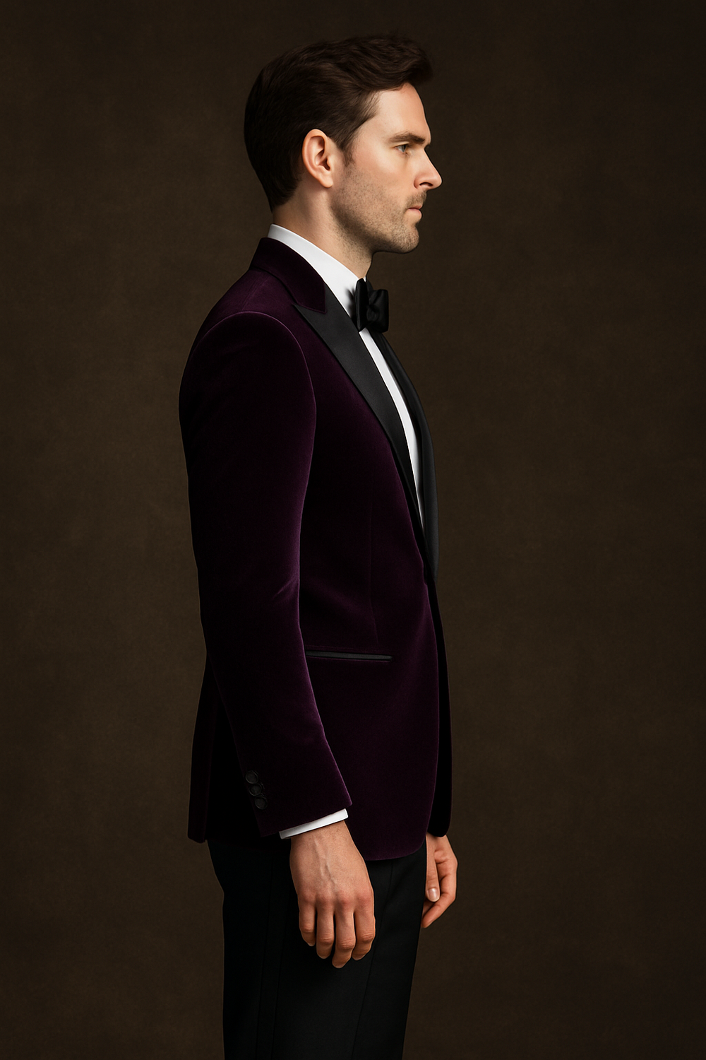 Eggplant Velvet Tuxedo