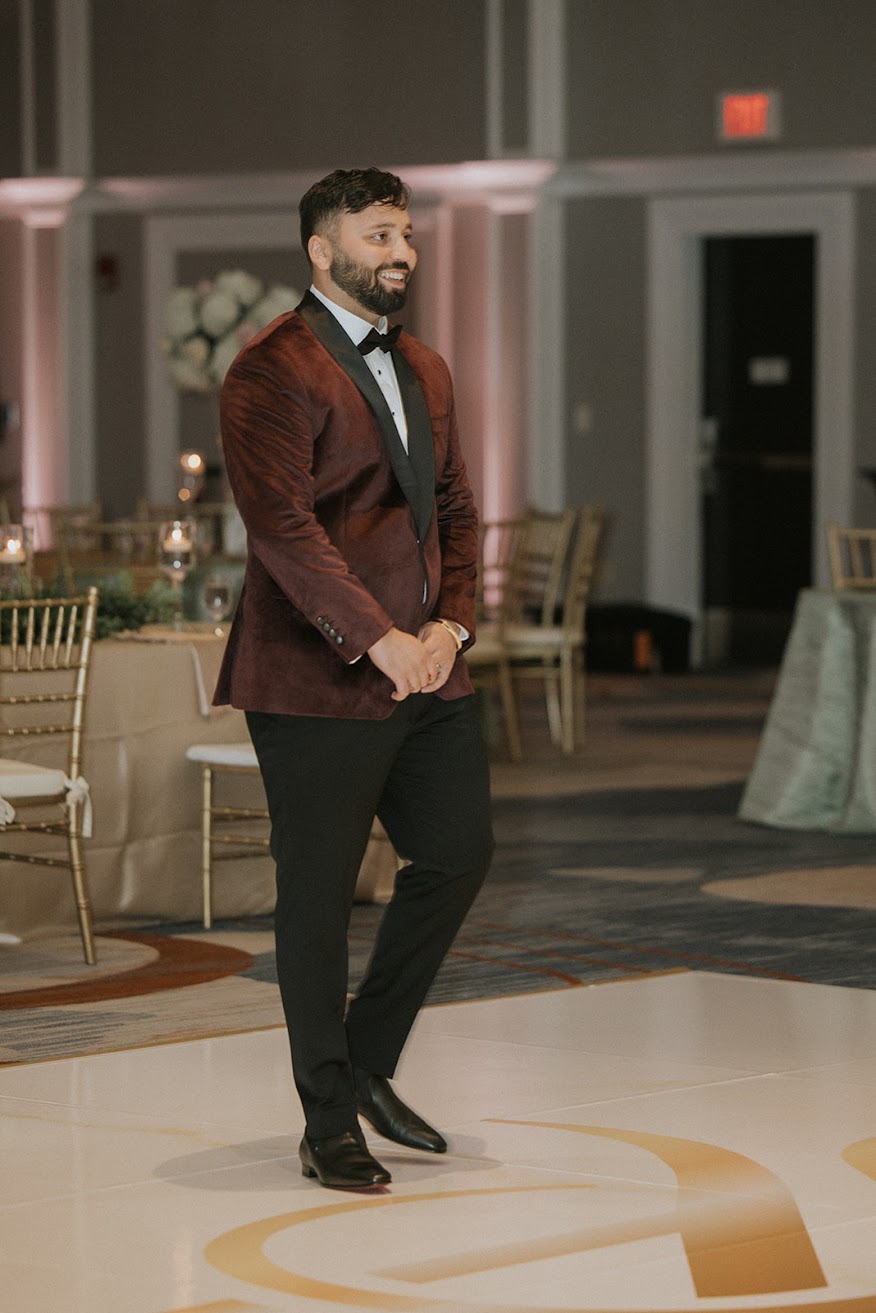 Deep Maroon Velvet Tux