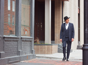 Navy Blue Triage 3 Piece Tuxedo Suit