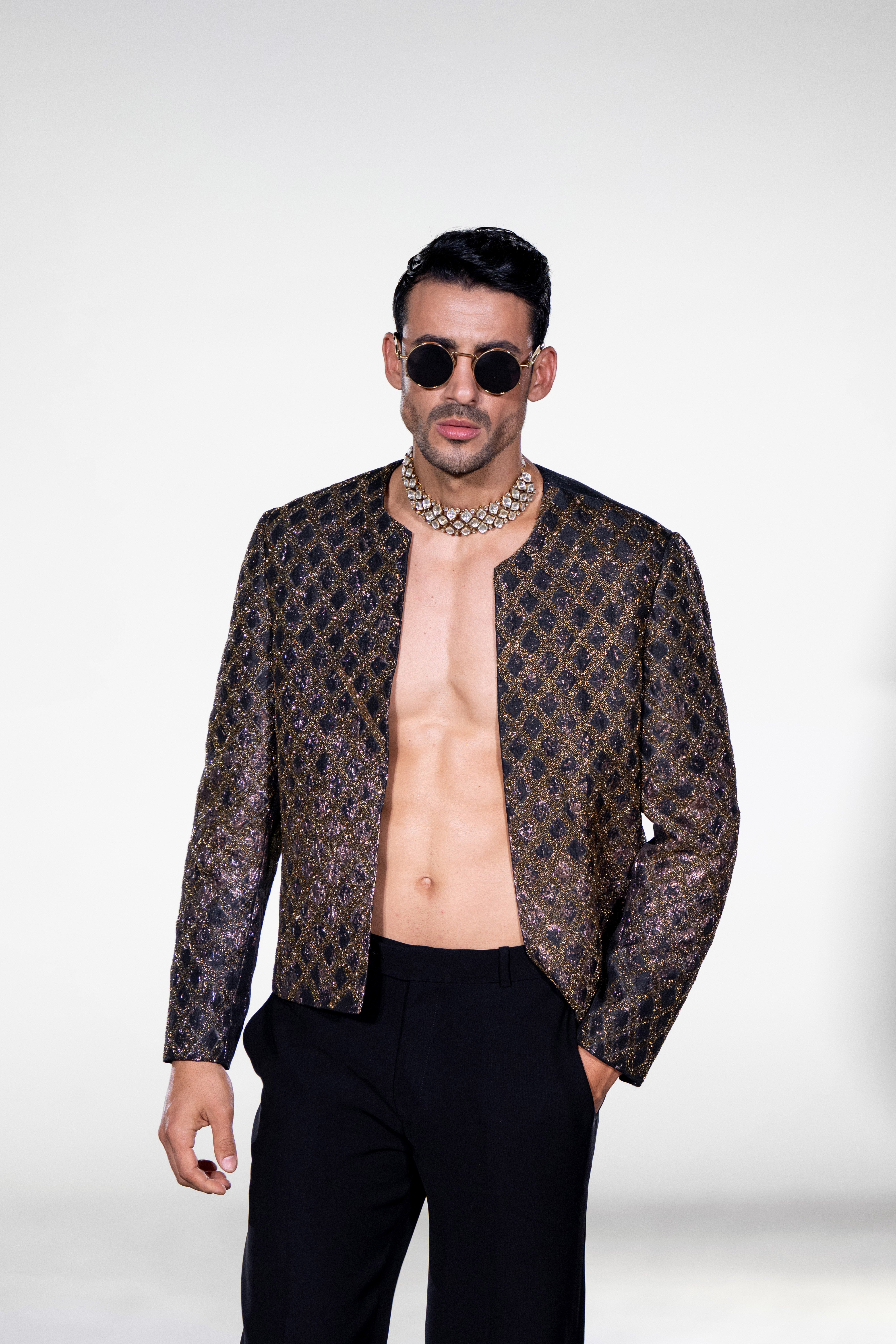 The Gold Rush – Modern Zardozi Statement Jacket | Rivesse